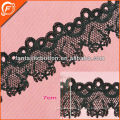 7cm hot sale elegant black polyester lace for lady dress